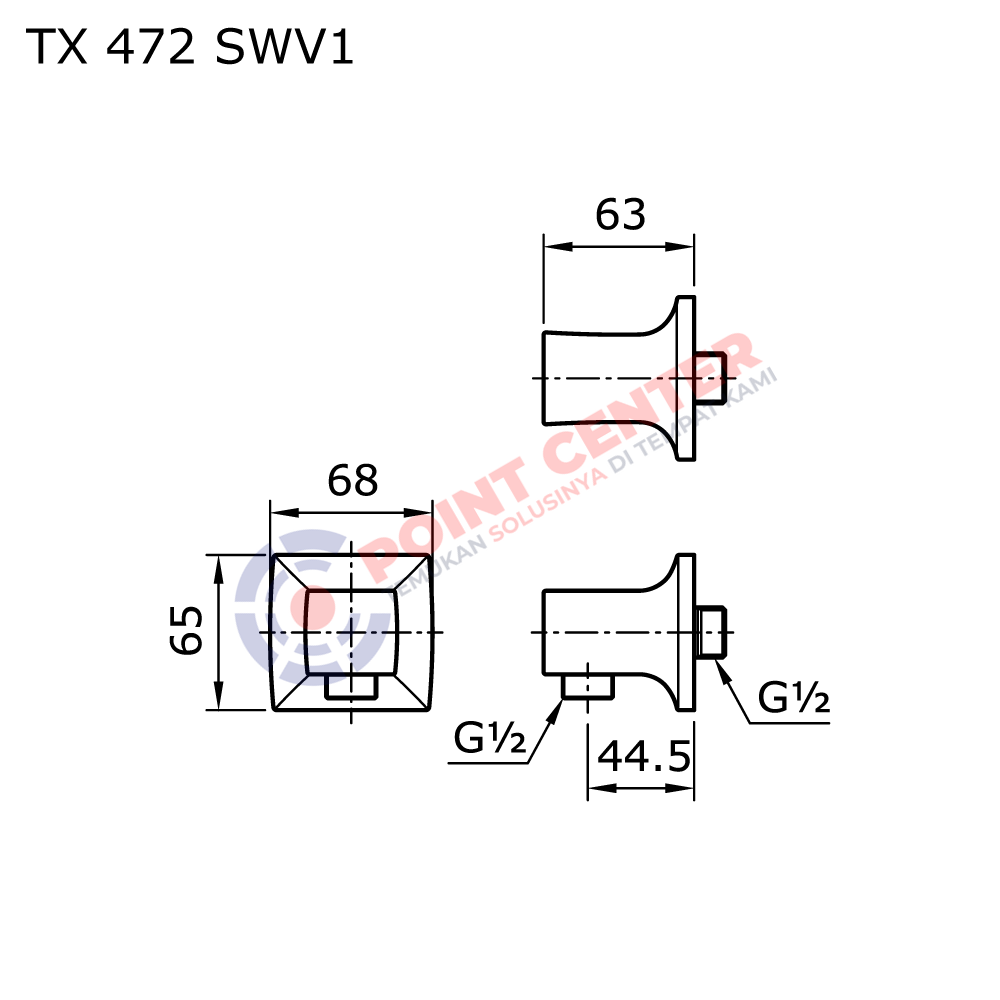TOTO TX472SWV1 Wall Outlet (Wenzal Series) - Image 2