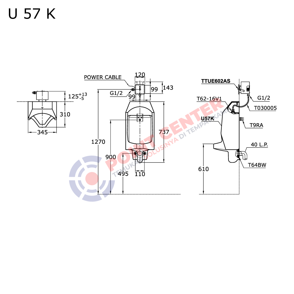 TOTO U57K Urinal - Image 2