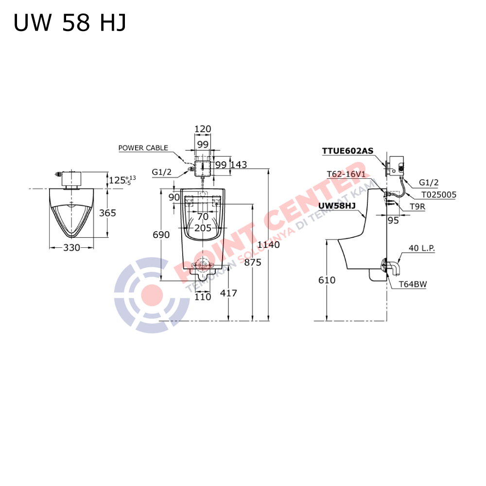 TOTO UW58HJ Urinal - Image 2