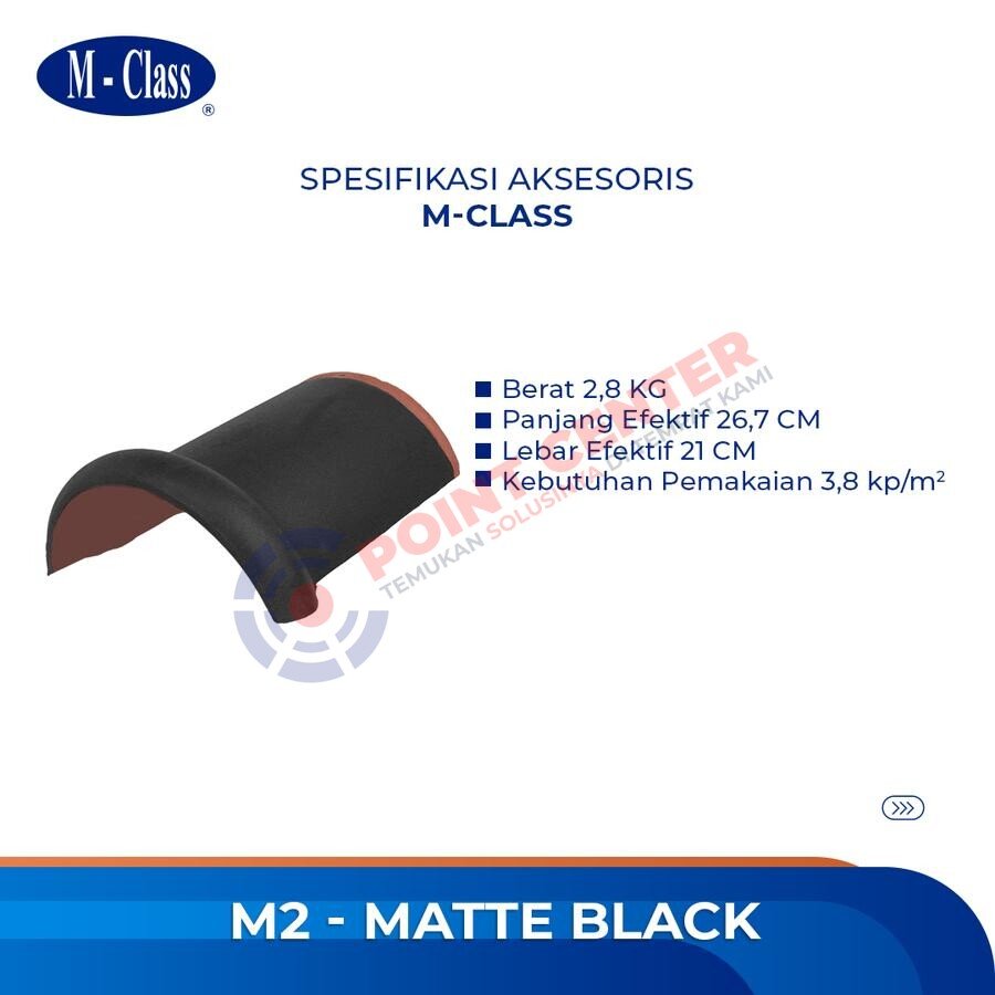 Genteng M-Class Nok (M-2) warna Matte Black per 10 keping - Image 3