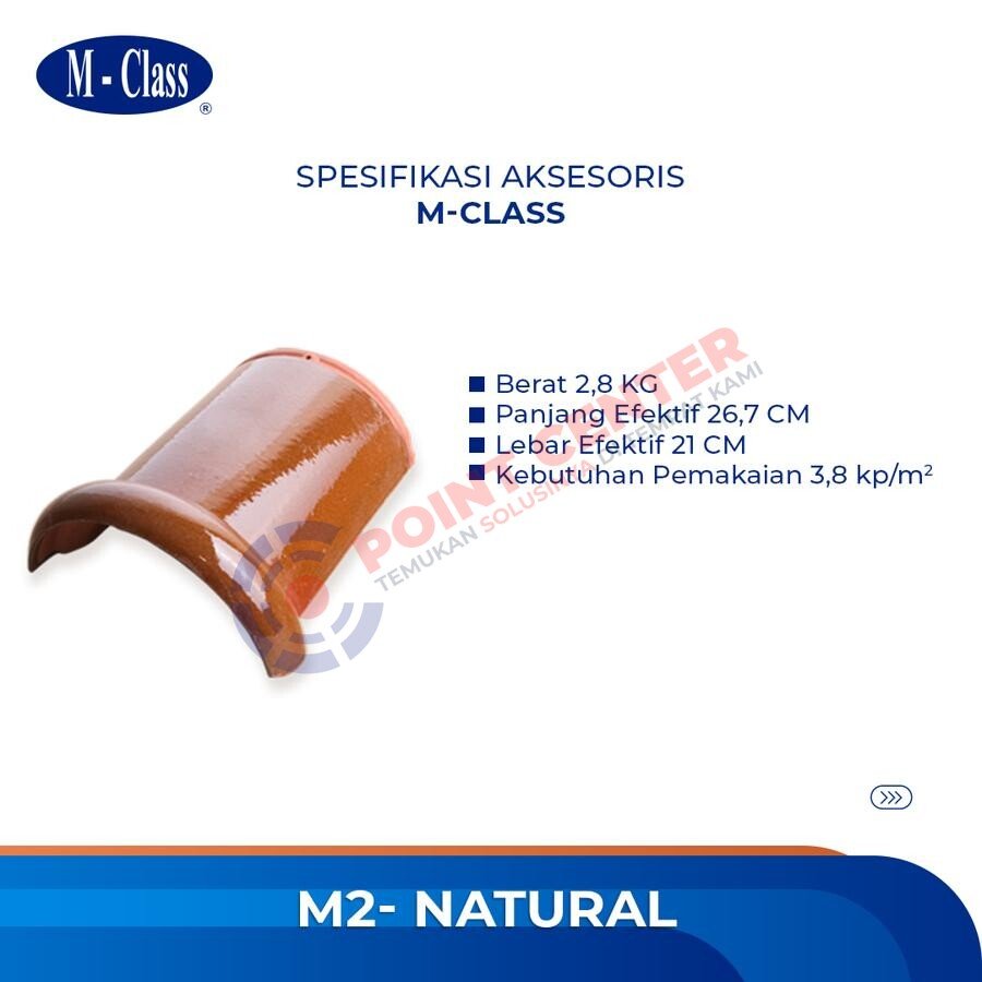 Genteng M-Class Nok (M-2) warna Natural per 10 keping - Image 3