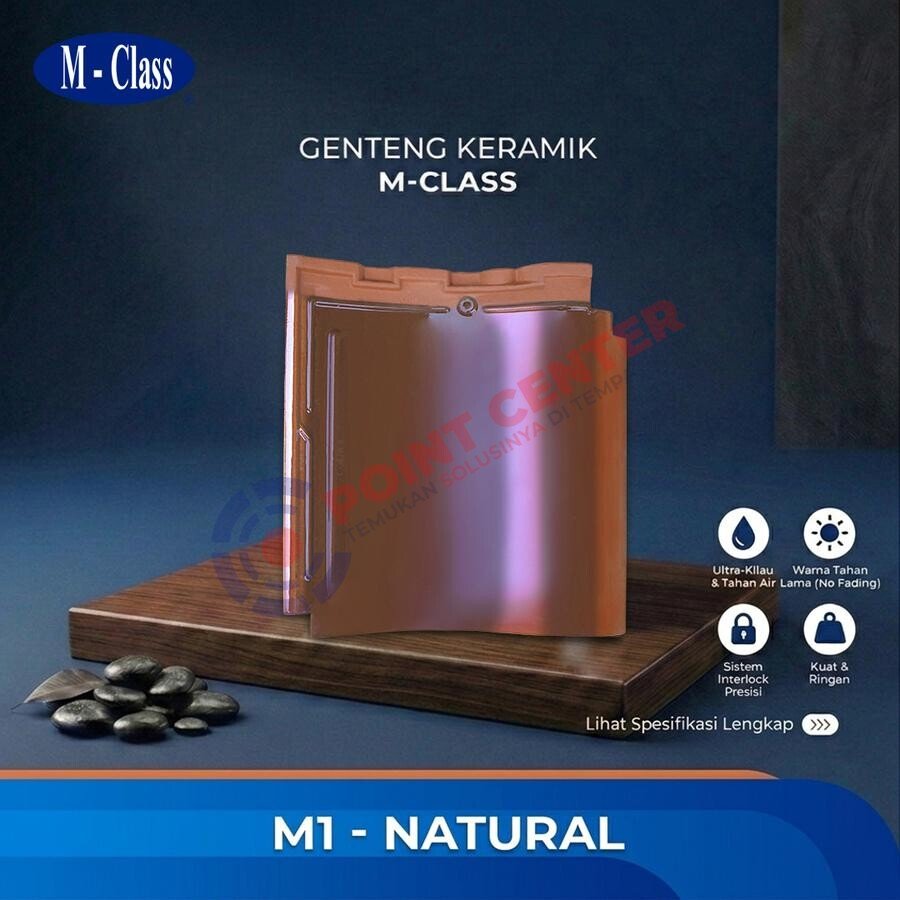 Genteng M-Class badan (M-1) warna Natural per 100 Keping
